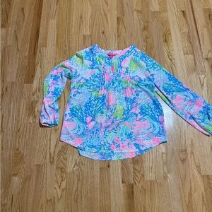 Lilly Pulitzer Vibrant Floral Blouse